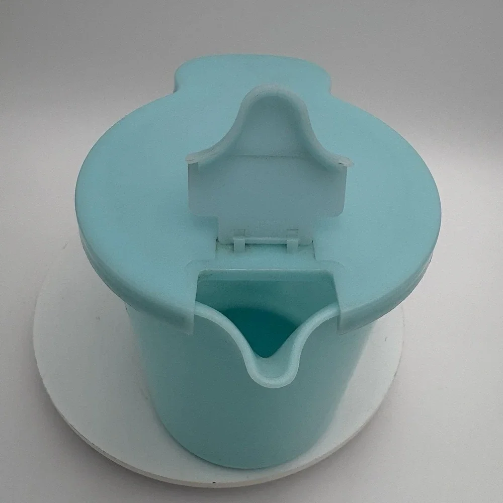 Vintage Pale Blue Tupperware Creamer / Milk Pitcher w/ Flip Lid 131-3, 625-5